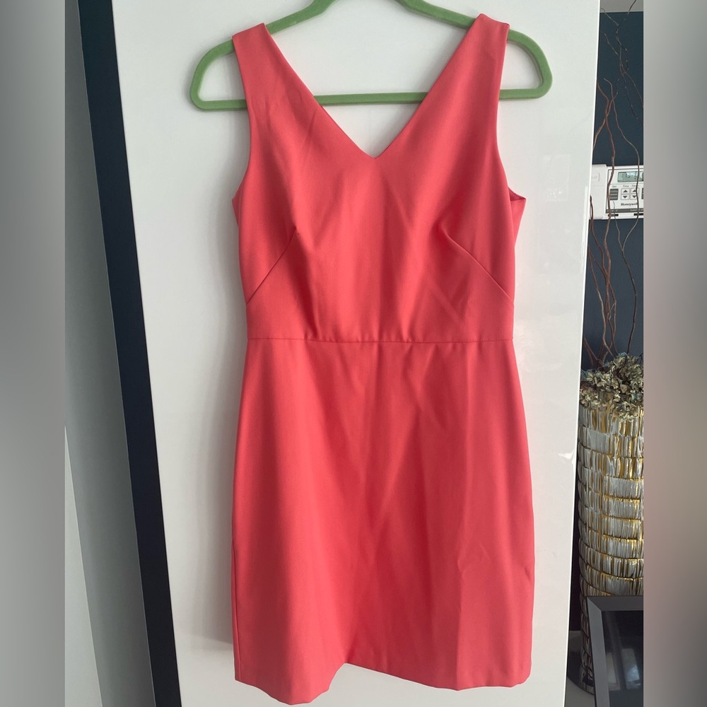 NWT New LOFT Coral Pink Sheath Dress Size 2